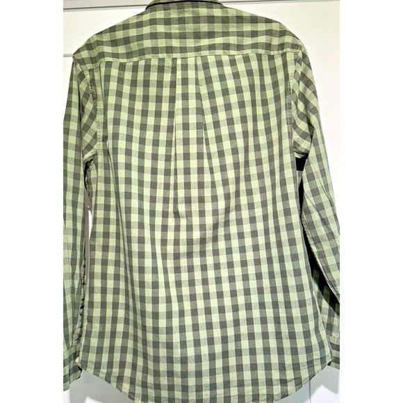 US POLO ASSN Men's Green Checkered Button Down Long Sleeve Shirt Size Medium - Picture 9 of 11